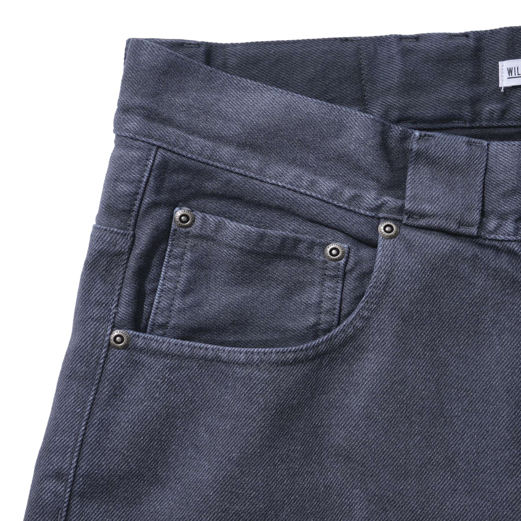 WILLY CHAVARRIA / STRAIGHT DENIM PANTS CHEMICAL WASH BLACK