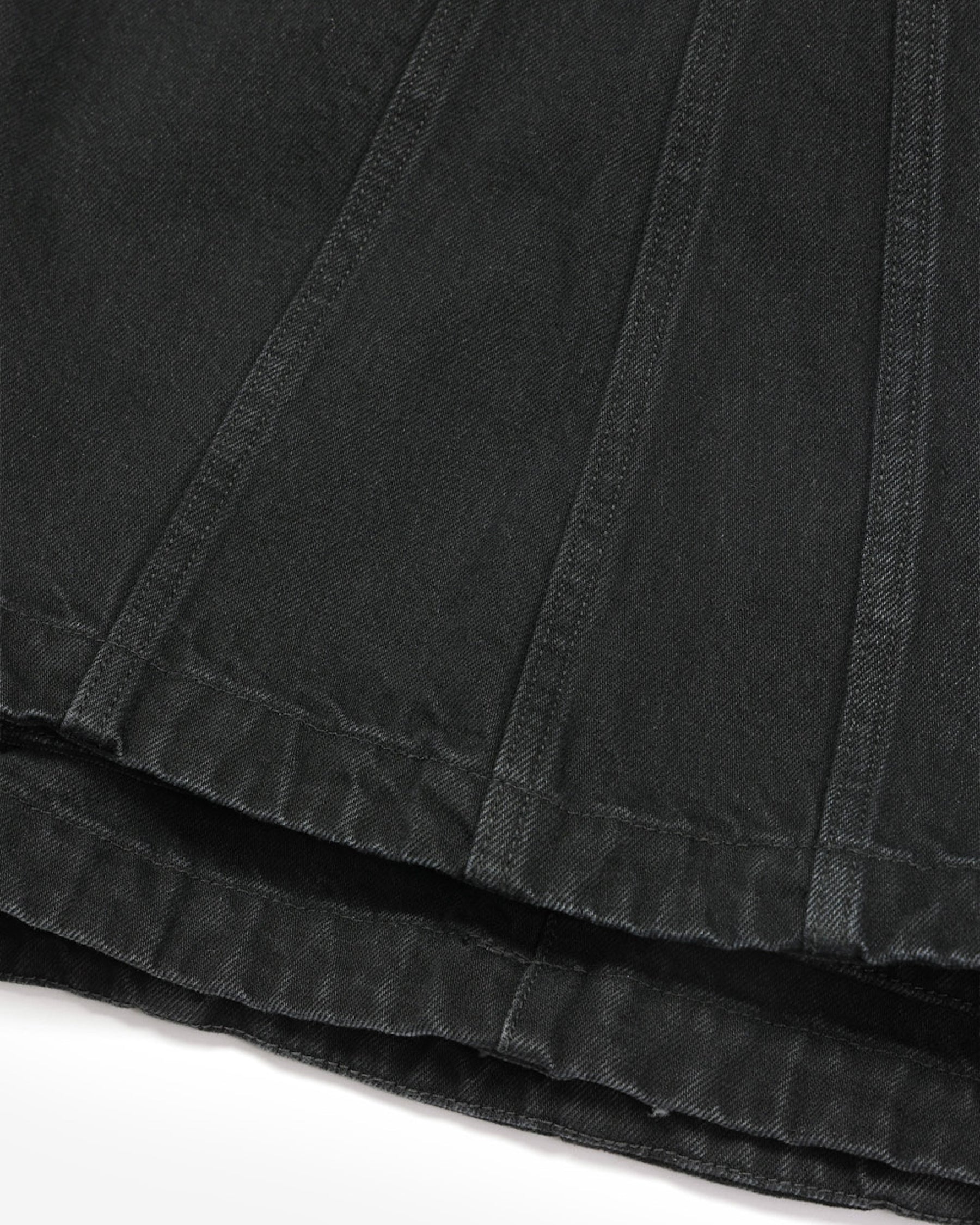ROTOL / Triple Seams 6P Denim Shorts Damage BLACK