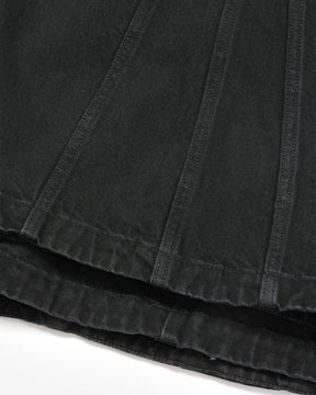 ROTOL / Triple Seams 6P Denim Shorts Damage BLACK