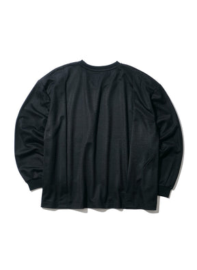 INTODUSK / V NECK LS T MESH BLACK