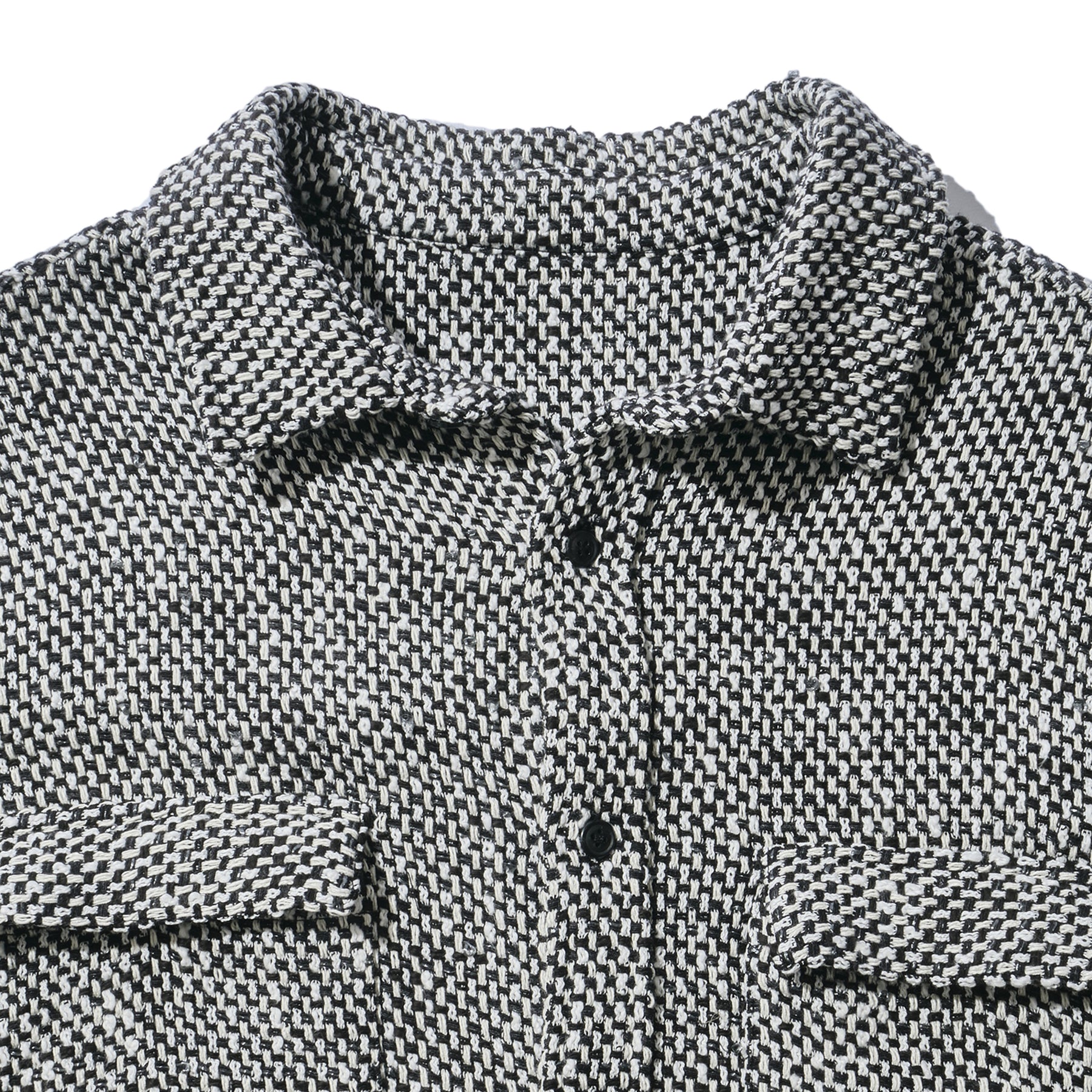 <span style="color: #ff2a00;">Last One</span> INTODUSK / TWEED POCKET BOXY SHIRTS WHITE PLAID