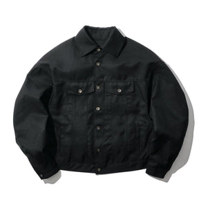 INTODUSK / SLOUCH TRUCKER JACKET PITCH BLACK