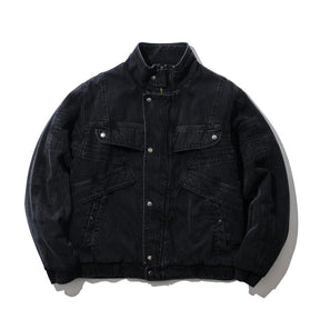 INTODUSK / KROW DENIM JACKET WASHED BLACK