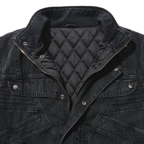 INTODUSK / KROW DENIM JACKET WASHED BLACK