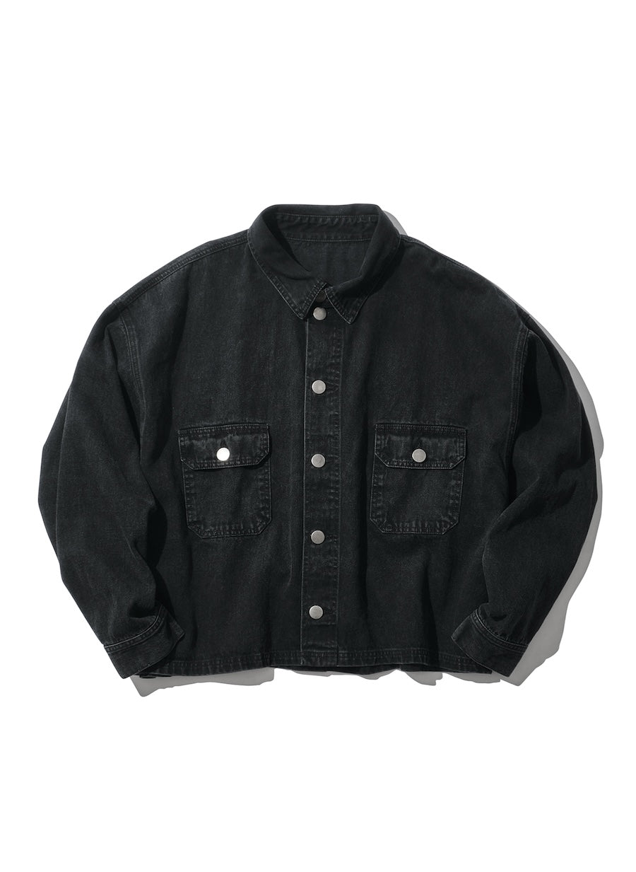 INTODUSK / SLOPE DENIM SHIRTS WASHED BLACK