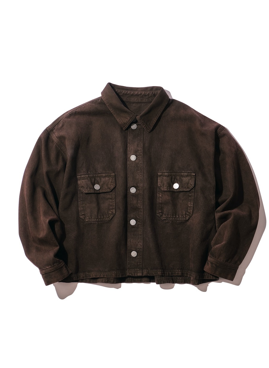 INTODUSK / SLOPE DENIM SHIRTS WASHED BROWN