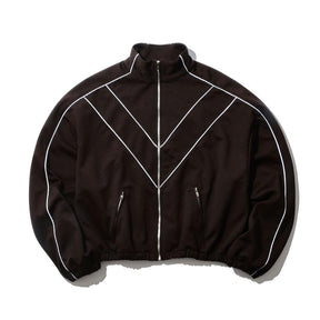 INTODUSK / BOMBER TRACK JACKET CHOCOLATE BROWN