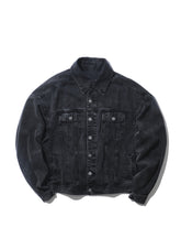 INTODUSK / TRUCKER DENIM JACKET WASHED BLACK