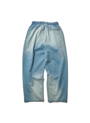 INTODUSK / EDGE DRAWSTRING PANT HARD WASH BLUE DENIM