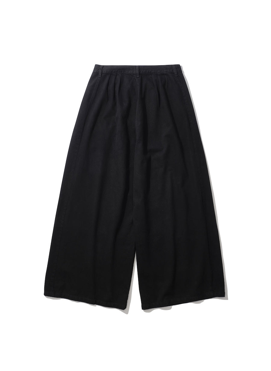 INTODUSK / CLOAK DENIM TROUSERS SOLID BLACK