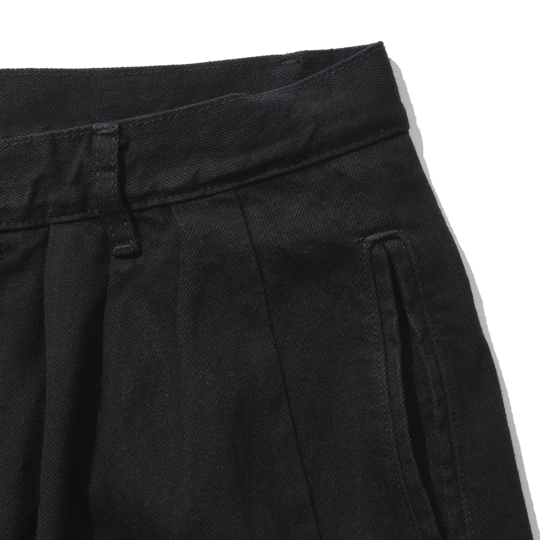 INTODUSK / CLOAK DENIM TROUSERS SOLID BLACK