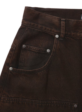 <span style="color: #f50b0b;">Last One</span> INTODUSK / EDGE REINFORCED JEAN WASHED BROWN