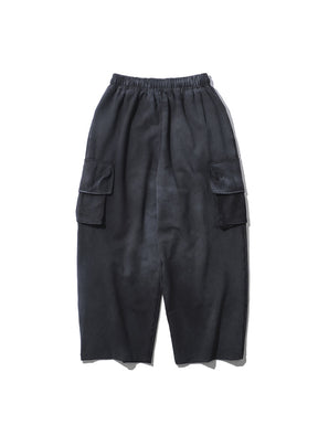 INTODUSK / CARGO KNIT PANTS PITCH BLACK