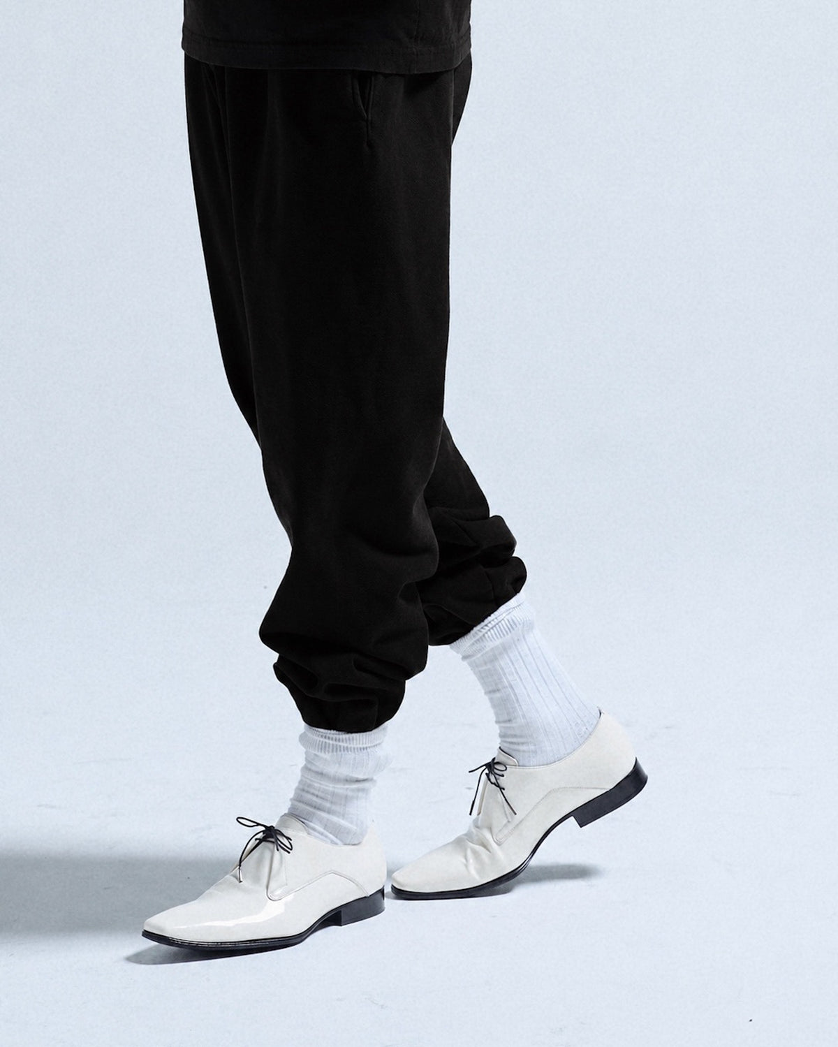 CCTB / CHAIN BAGGY SWEAT PANTS WASHED BLACK