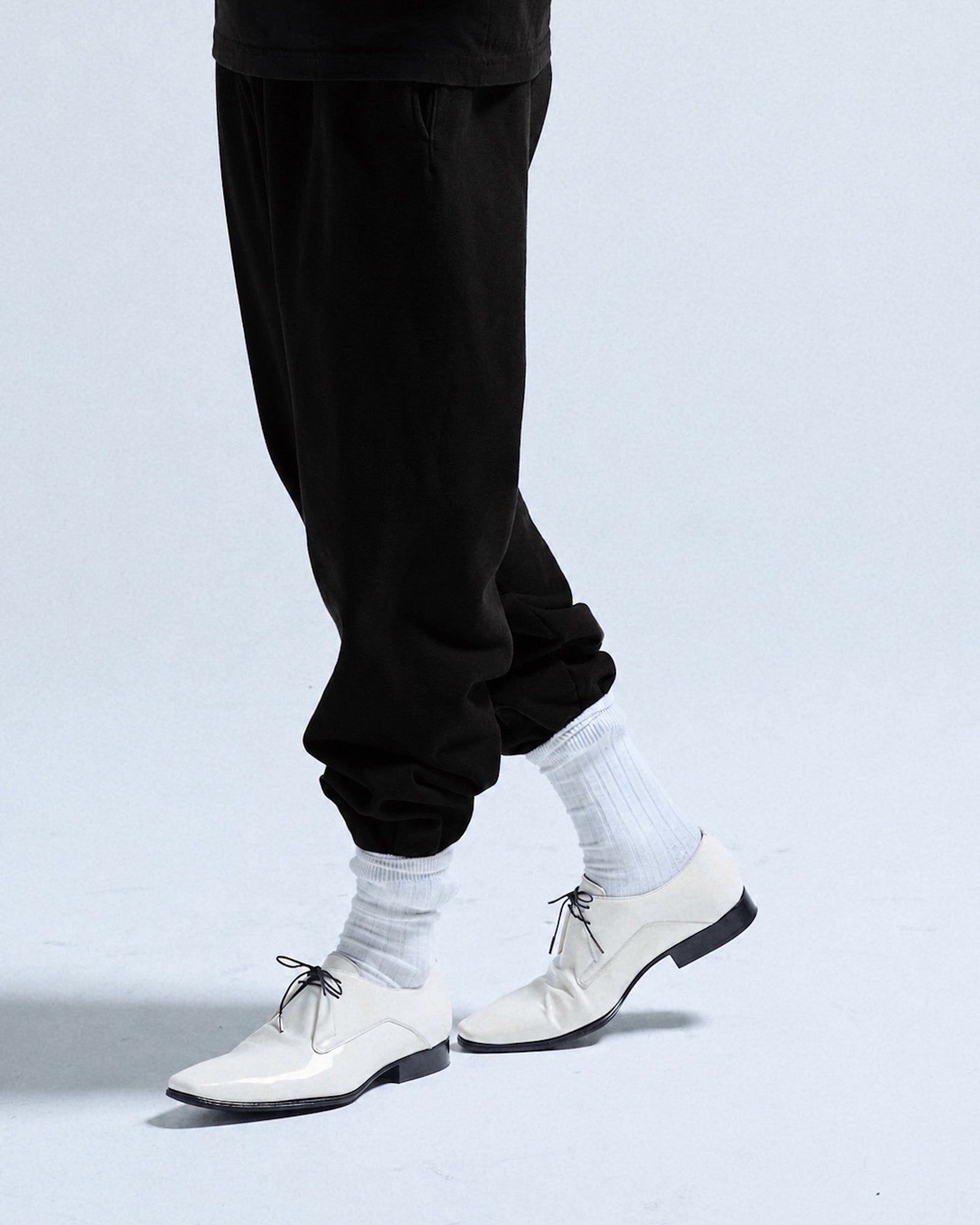 CCTB / CHAIN BAGGY SWEAT PANTS WASHED BLACK