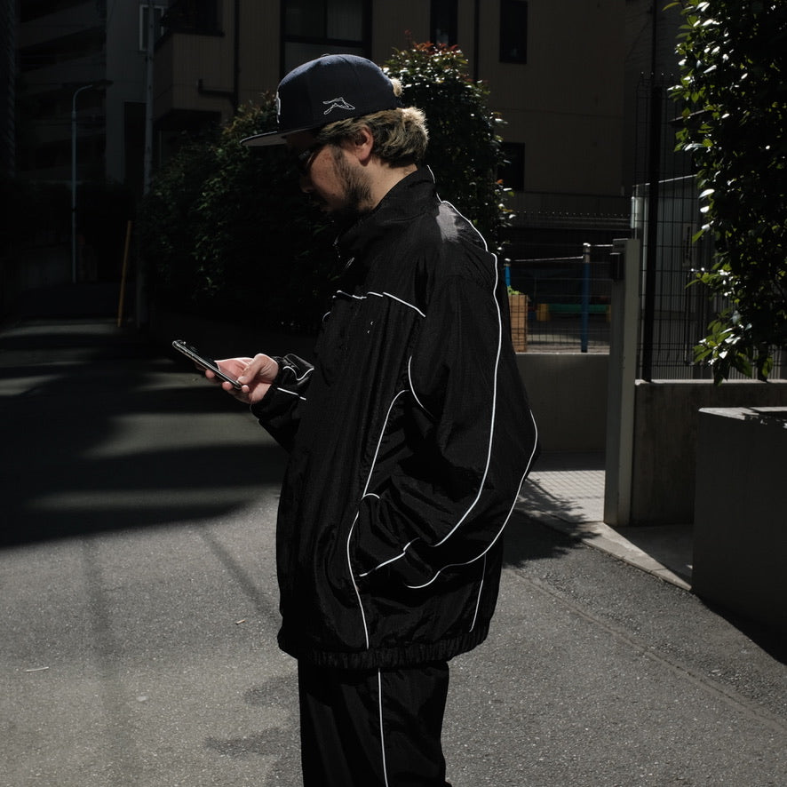 Grand Collection / TRACK JACKET WITH PIPING BLACK