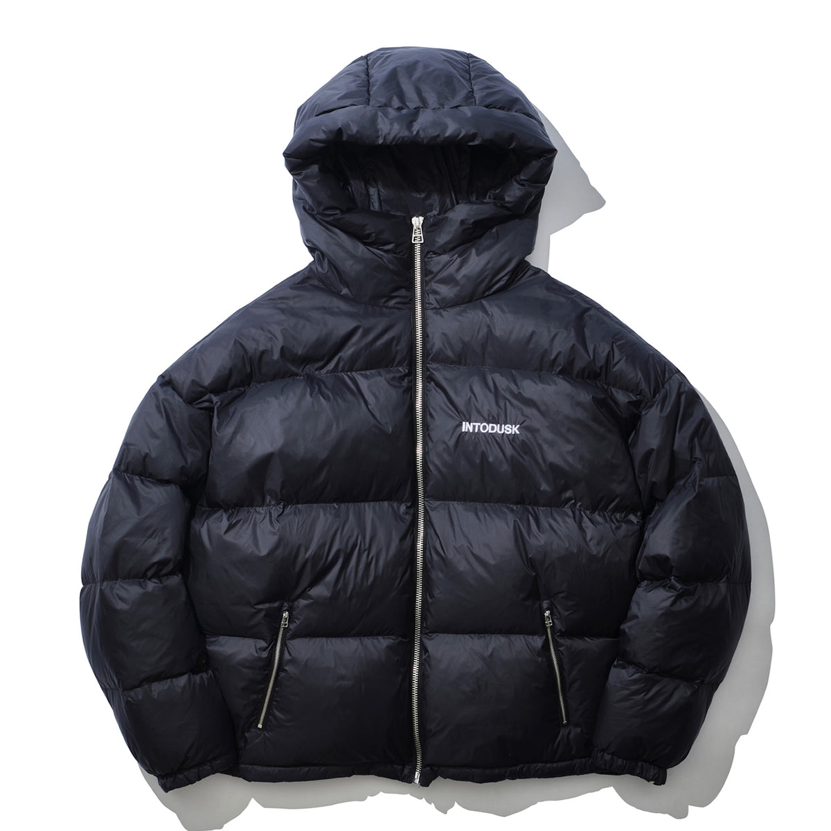 新品タグ付き✨ヨソオウ　ダウンジャケット ブラック　異素材切り替え　サイズ２ 新品タグ付き✨ヨソオウ ダウンジャケット ブラック 異素材