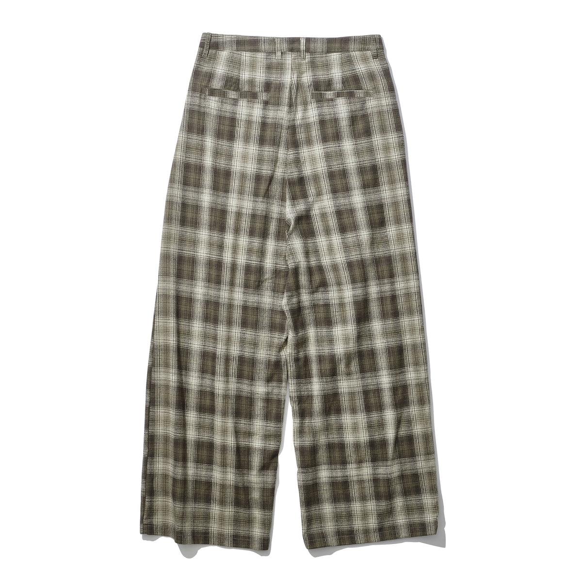 <span style="color: #f50b0b;">Last One</span> INTODUSK / TUCK PLEAT PLAID PANT BEIGE PLAID