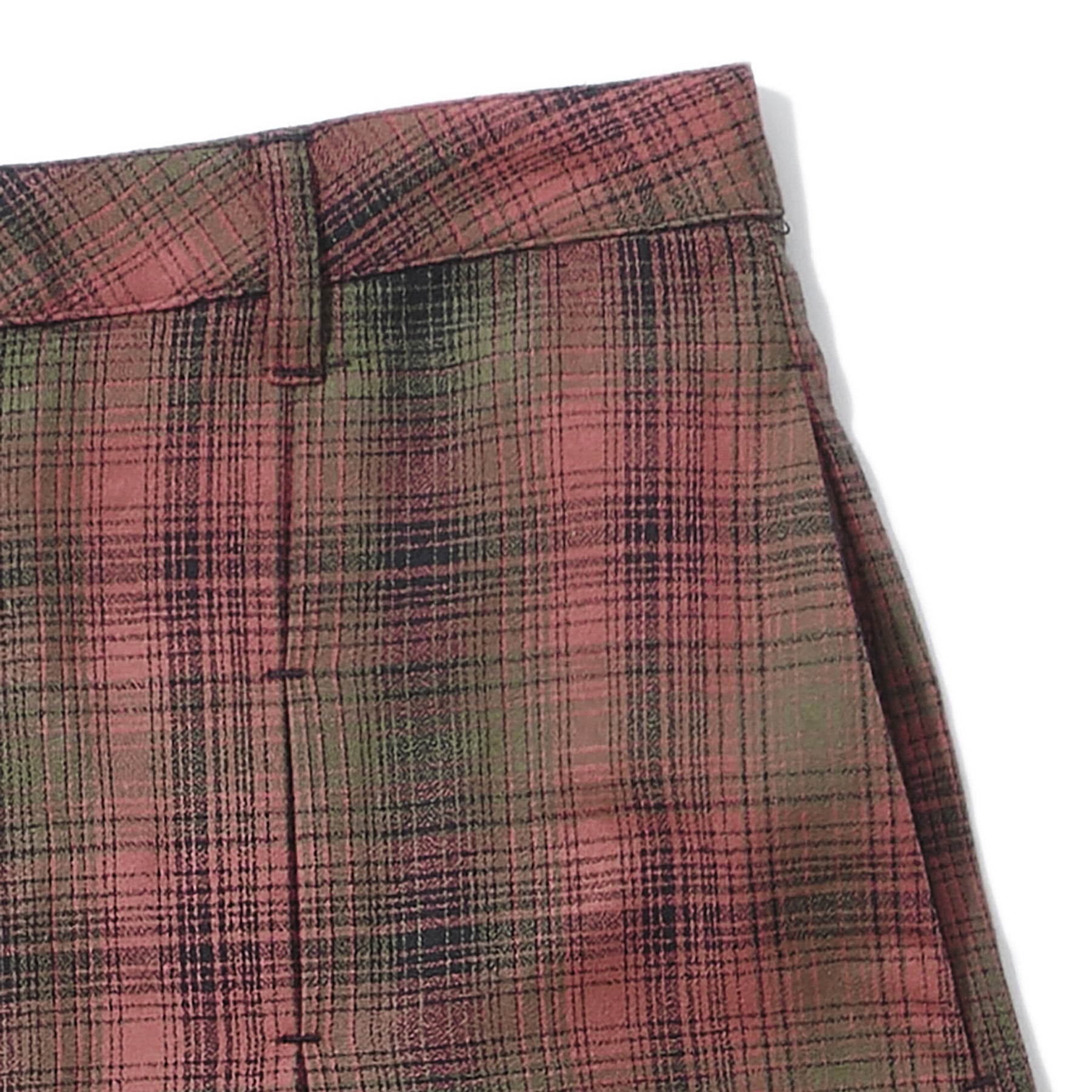 INTODUSK / TUCK PLEAT PLAID PANT ORANGE PLAID