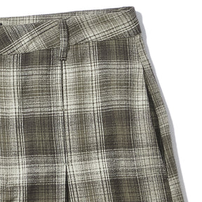 <span style="color: #f50b0b;">Last One</span> INTODUSK / TUCK PLEAT PLAID PANT BEIGE PLAID