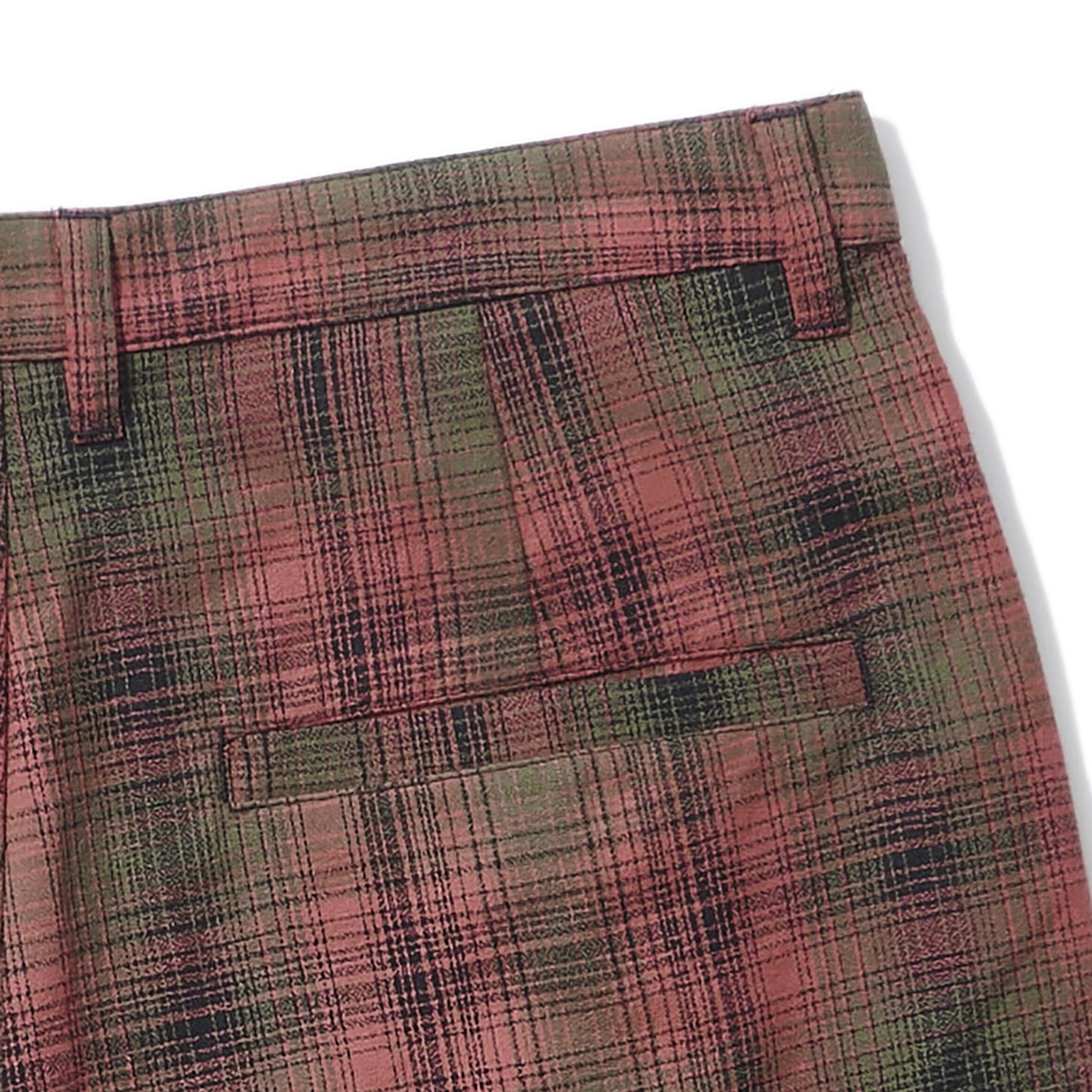 INTODUSK / TUCK PLEAT PLAID PANT ORANGE PLAID