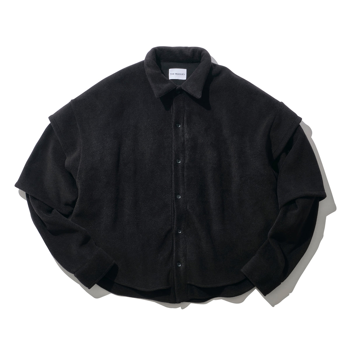 THE MAGUEY / LAYERD SLEEVES SHIRT BLACK