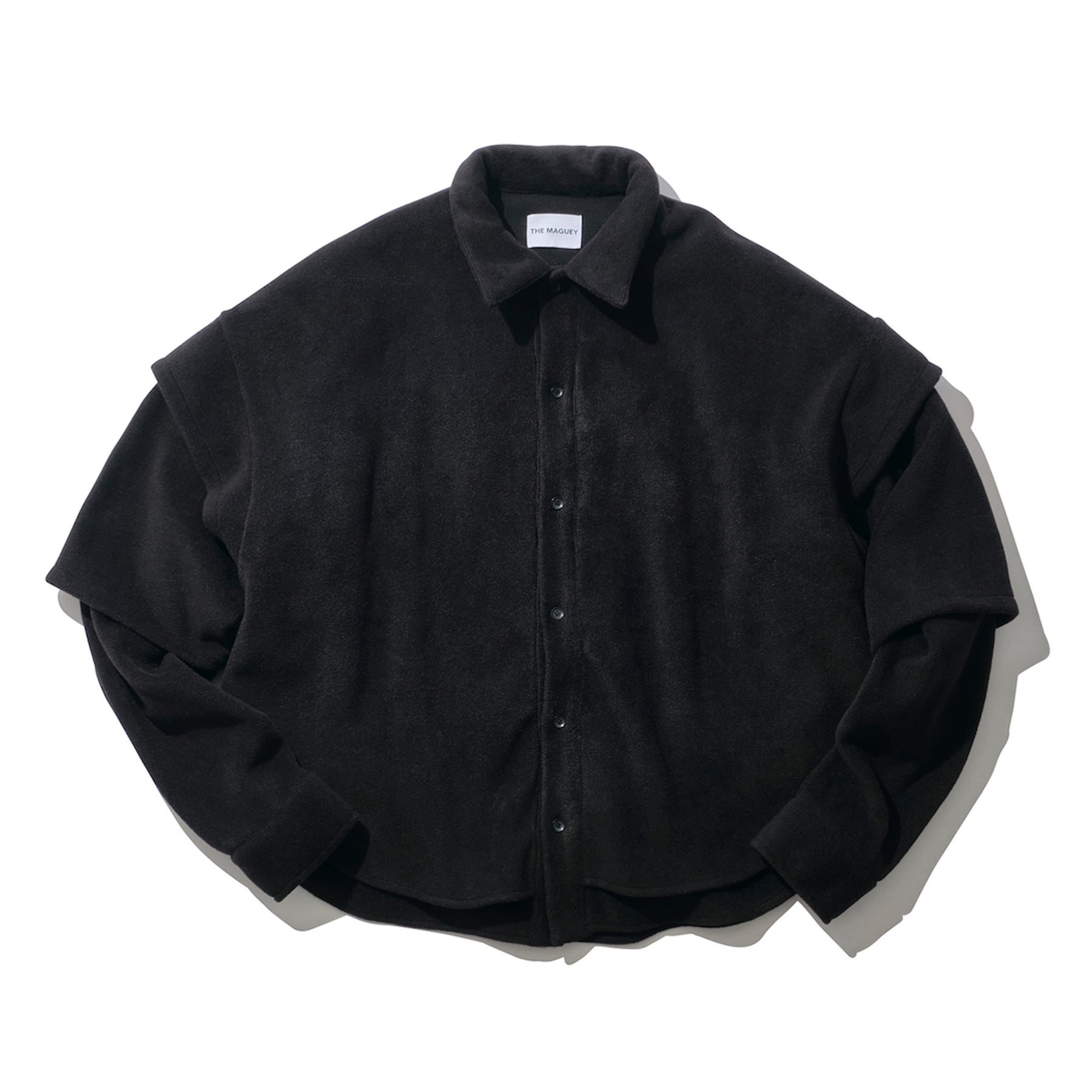 THE MAGUEY / LAYERD SLEEVES SHIRT BLACK