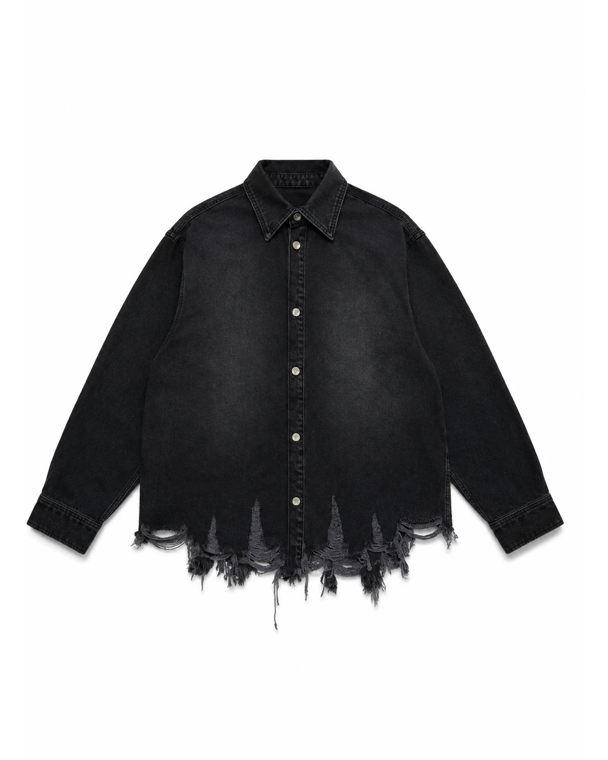 【Pre-Order】1313 SELAH / DANI DISTRESSED DENIM SHIRT WASHED GREY