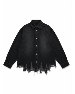 【Pre-Order】1313 SELAH / DANI DISTRESSED DENIM SHIRT WASHED GREY