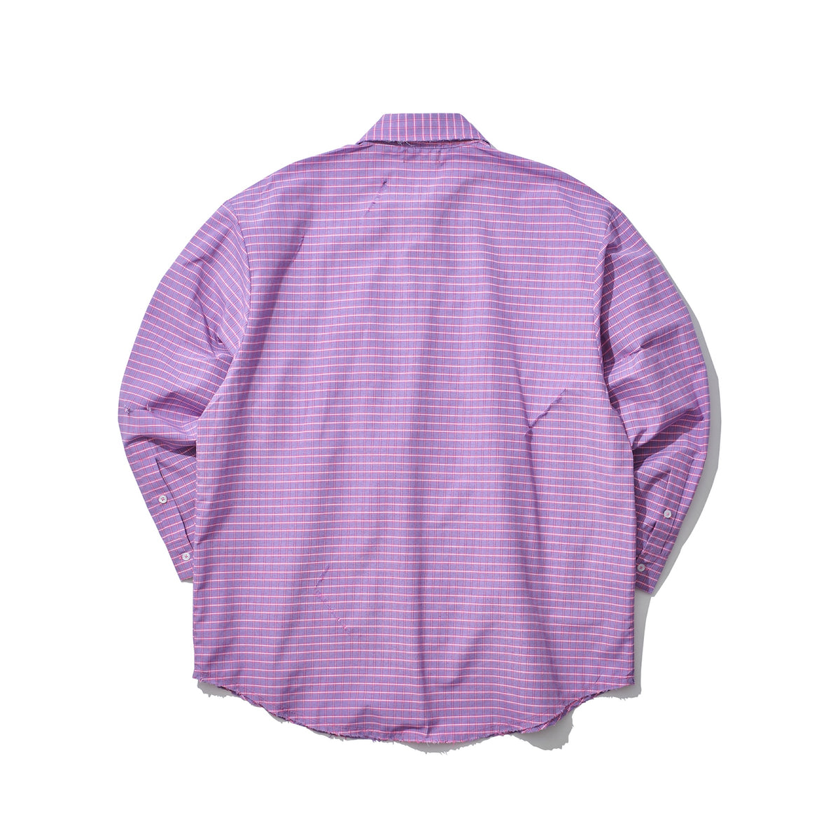 <span style="color: #f50b0b;">Last One</span> INTODUSK / PLAID DAMEGED SHIRT PINK PLAID