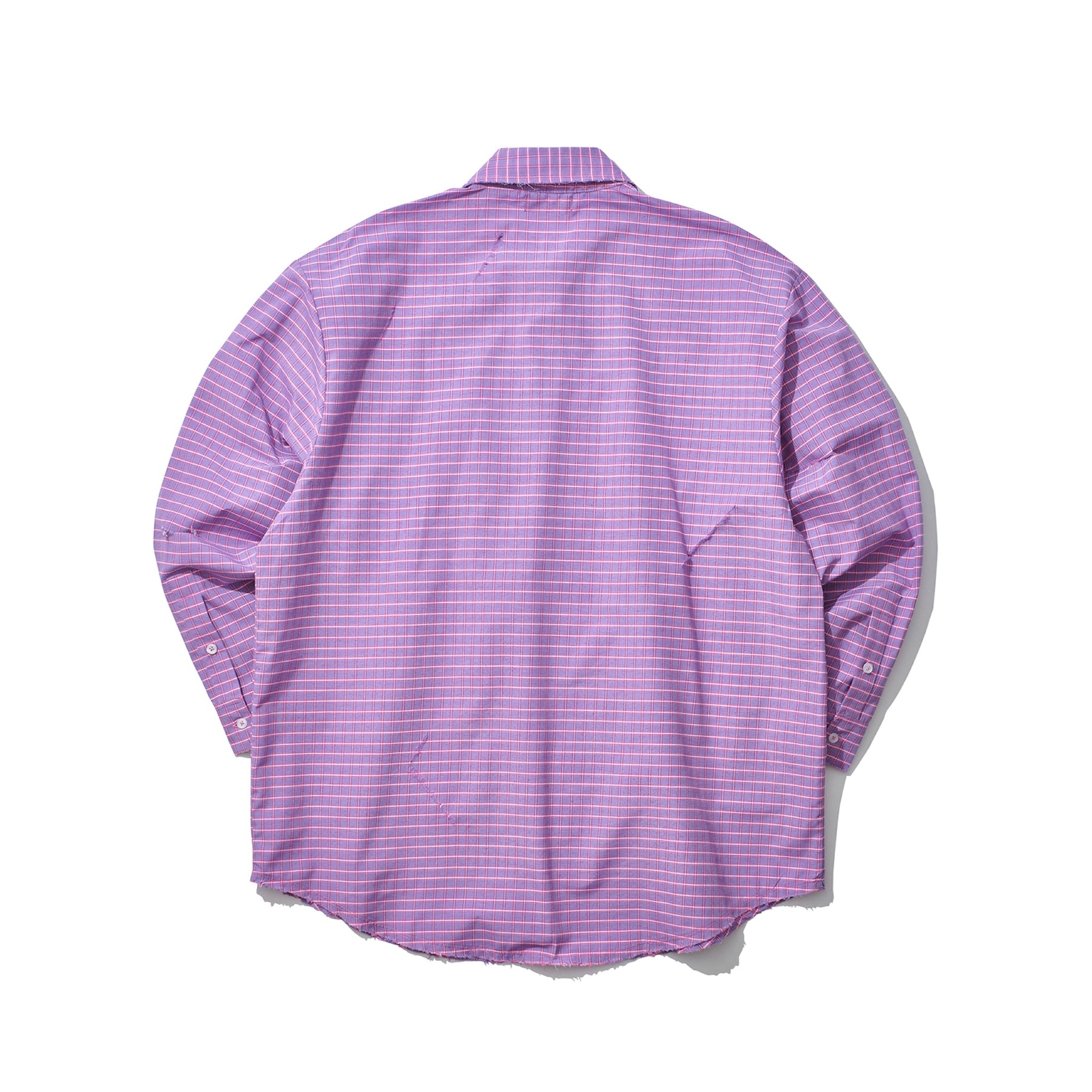 <span style="color: #f50b0b;">Last One</span> INTODUSK / PLAID DAMEGED SHIRT PINK PLAID