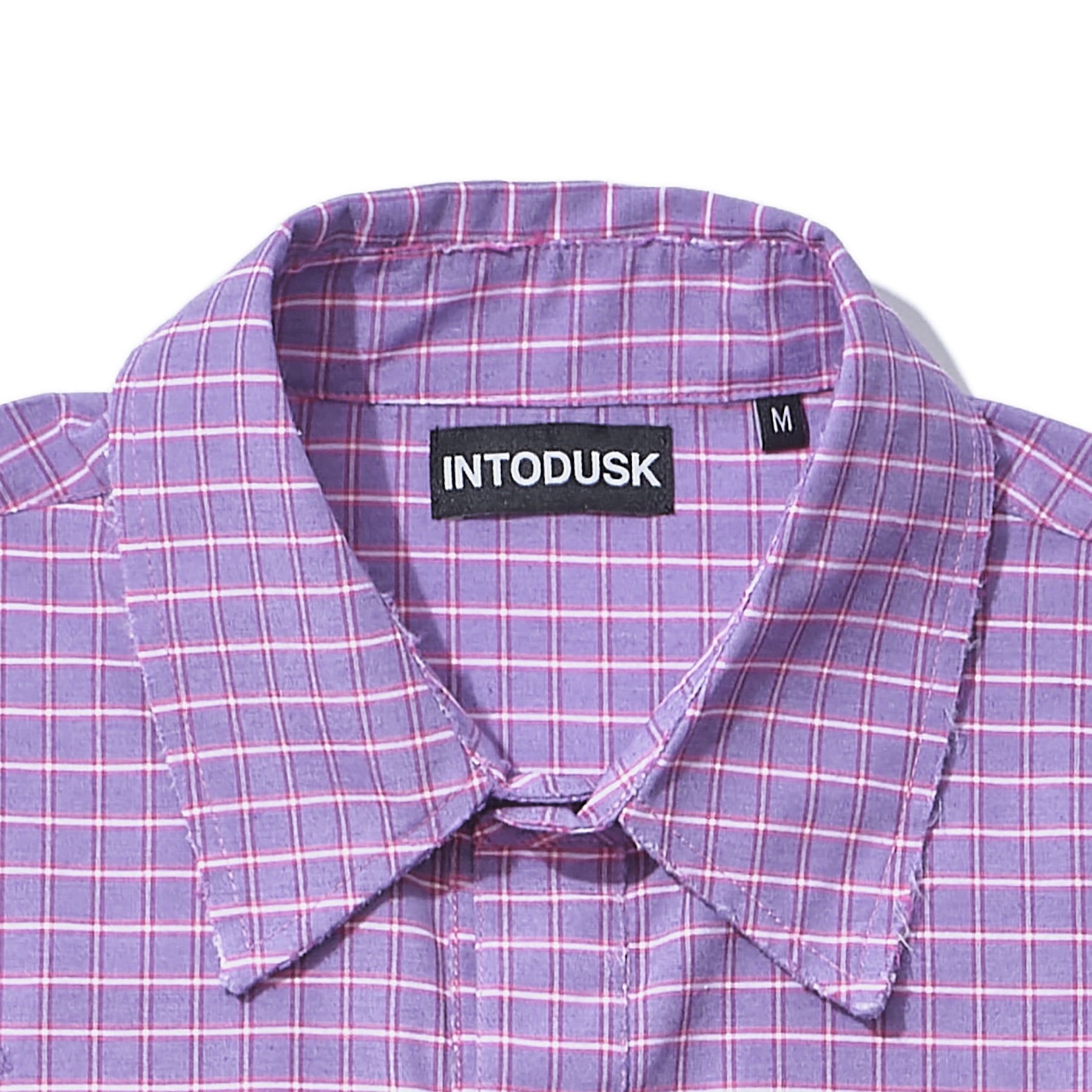<span style="color: #f50b0b;">Last One</span> INTODUSK / PLAID DAMEGED SHIRT PINK PLAID