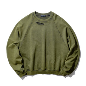 <span style="color: #f50b0b;">Last One</span> INTODUSK / DISTRESSEDRAGLANSLEEVESWEAT WASHED FOREST NIGHT