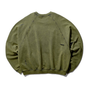 <span style="color: #f50b0b;">Last One</span> INTODUSK / DISTRESSEDRAGLANSLEEVESWEAT WASHED FOREST NIGHT