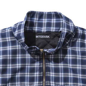 INTODUSK / PLAID PADDED JACKET NAVY PLAID