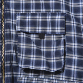 INTODUSK / PLAID PADDED JACKET NAVY PLAID
