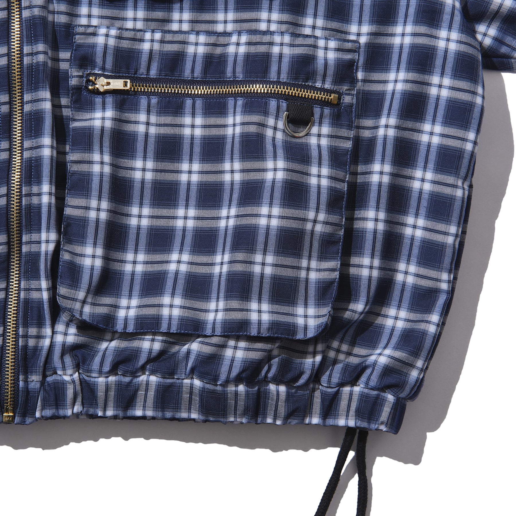 INTODUSK / PLAID PADDED JACKET NAVY PLAID