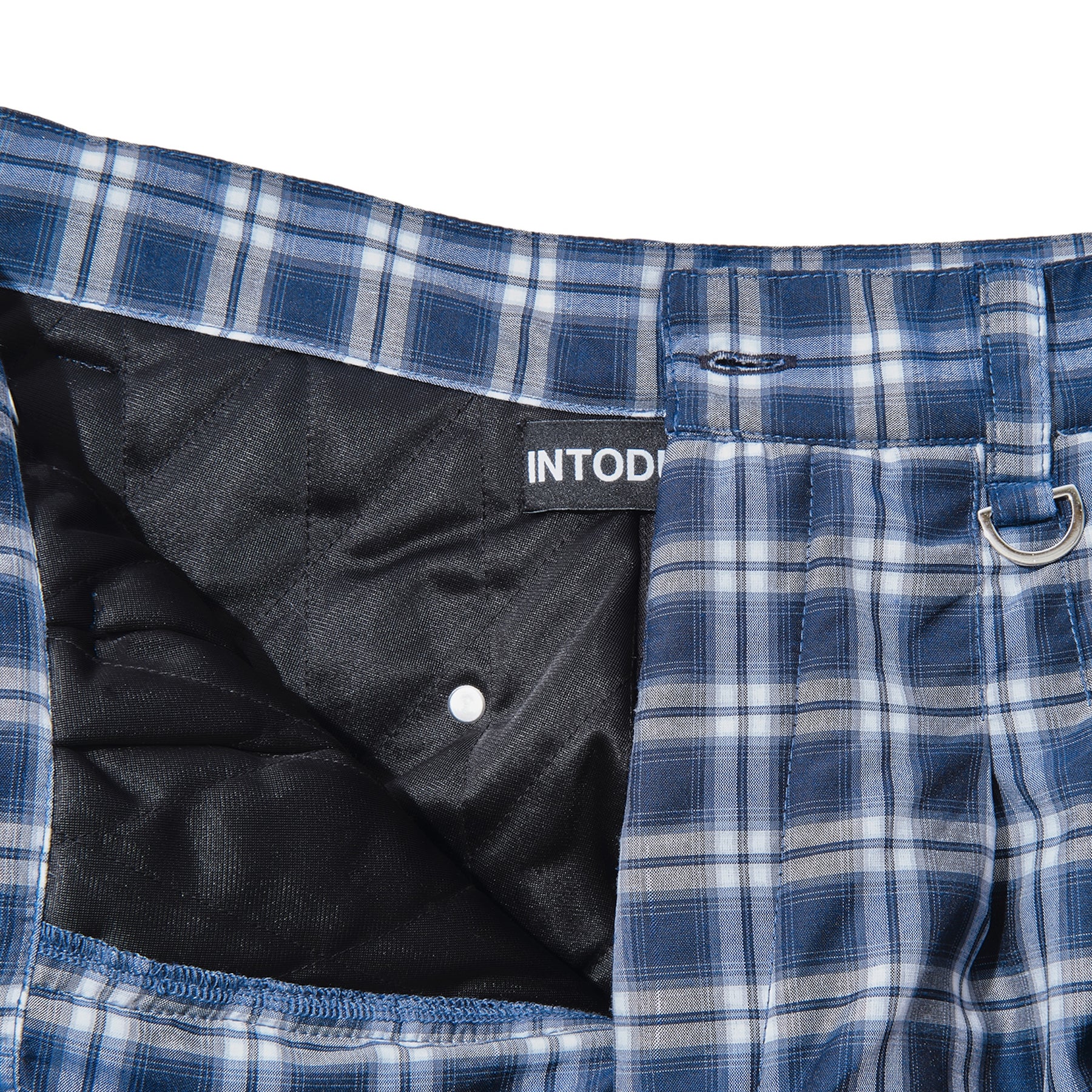 INTODUSK / PLAID QUILTED PANTS NAVY PLAID