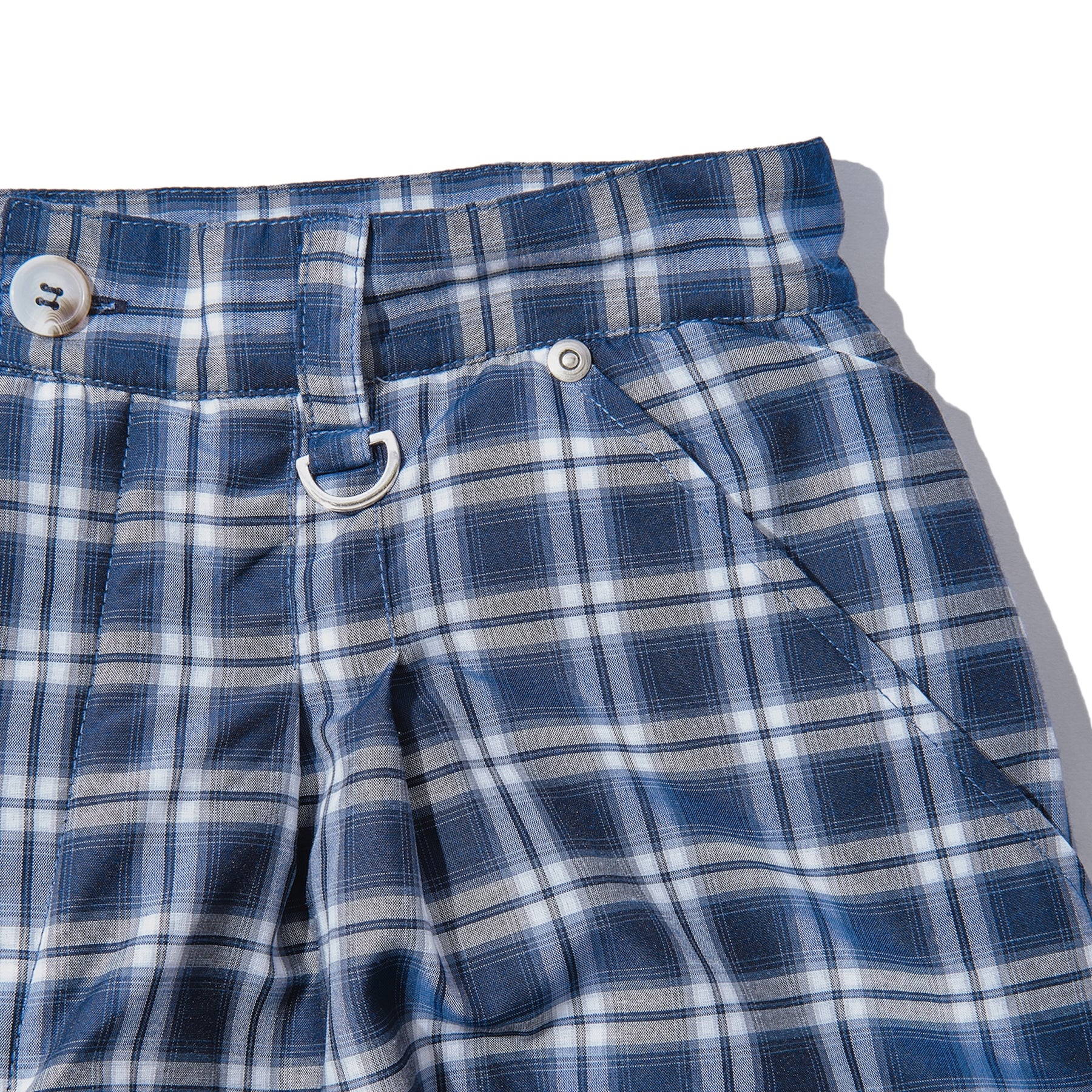 INTODUSK / PLAID QUILTED PANTS NAVY PLAID