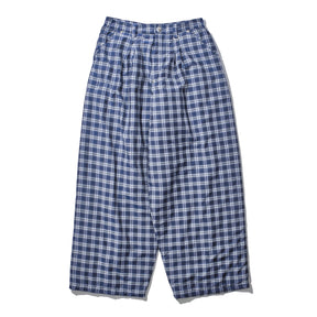 INTODUSK / PLAID QUILTED PANTS NAVY PLAID
