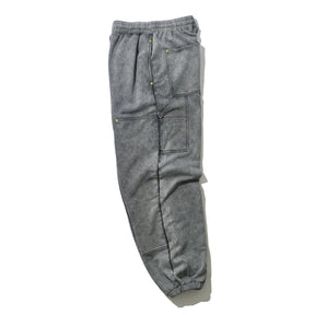INTODUSK / EASY DOUBLE KNEE WASHED BLACK ORGANIC LEATHER EFFECT