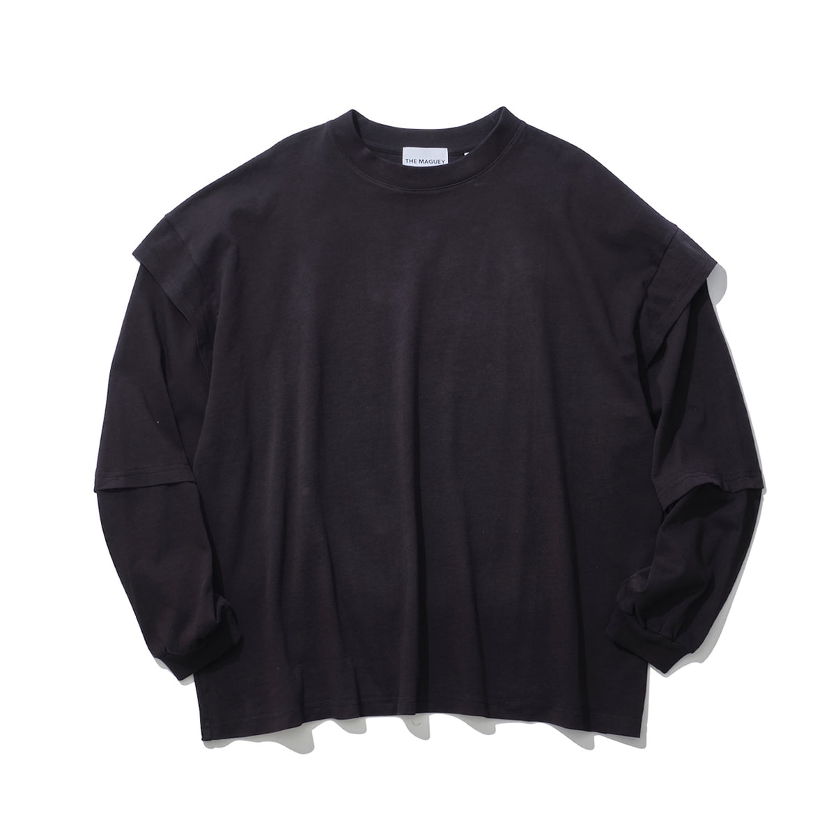 THE MAGUEY / LAYERD SLEEVE T WASHED BLACK