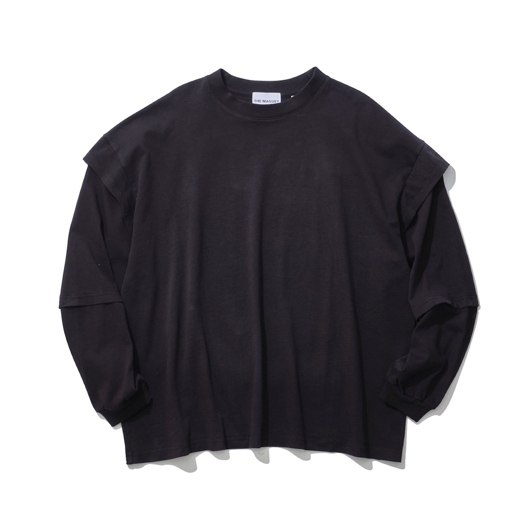 THE MAGUEY / LAYERD SLEEVE T WASHED BLACK