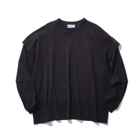 THE MAGUEY / LAYERD SLEEVE T WASHED BLACK