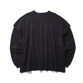 THE MAGUEY / LAYERD SLEEVE T WASHED BLACK