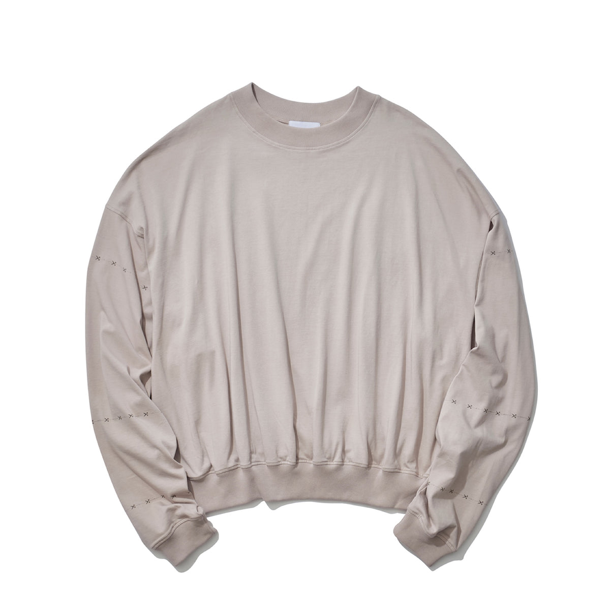 THE MAGUEY / CREW NECK WITH SLEEVES CUT BEIGE