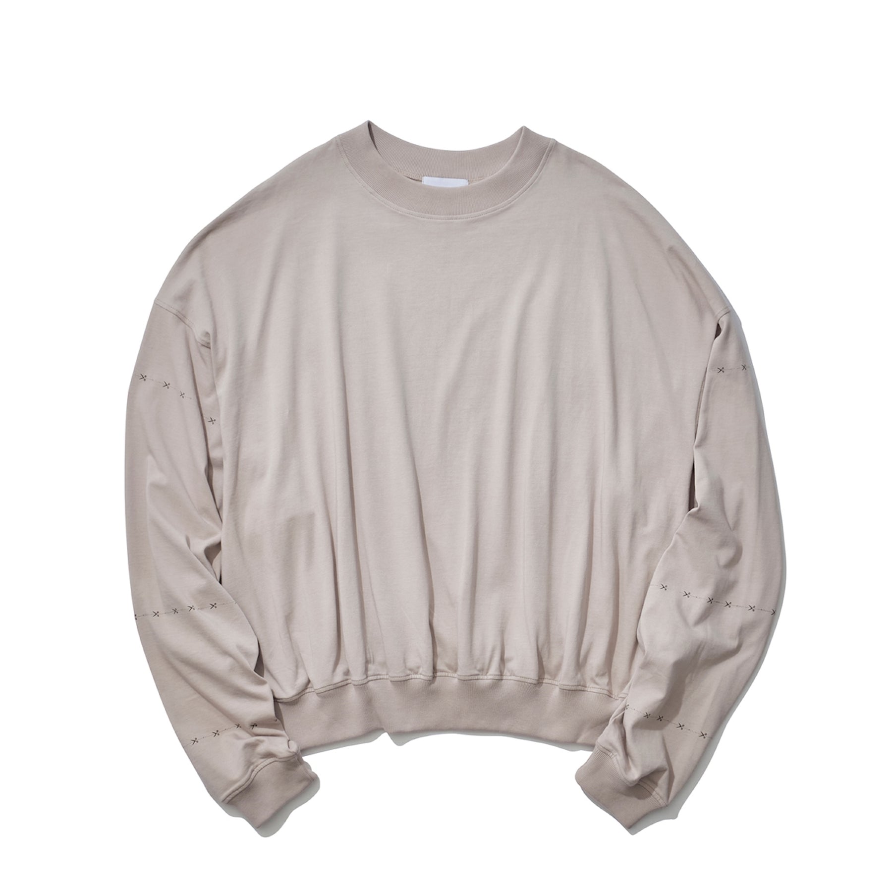 THE MAGUEY / CREW NECK WITH SLEEVES CUT BEIGE