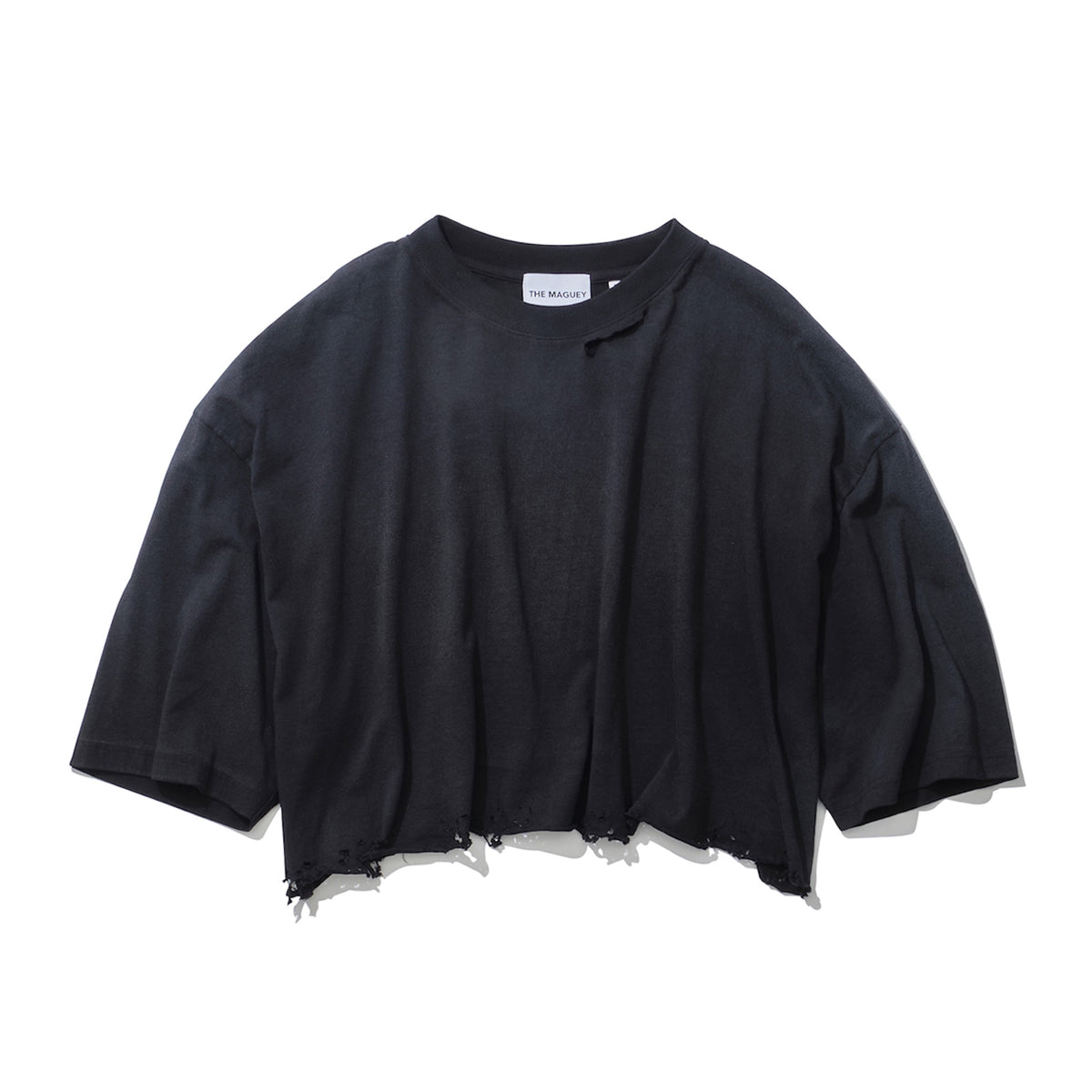 THE MAGUEY / TATTERED SHORT T WASHED BLACK