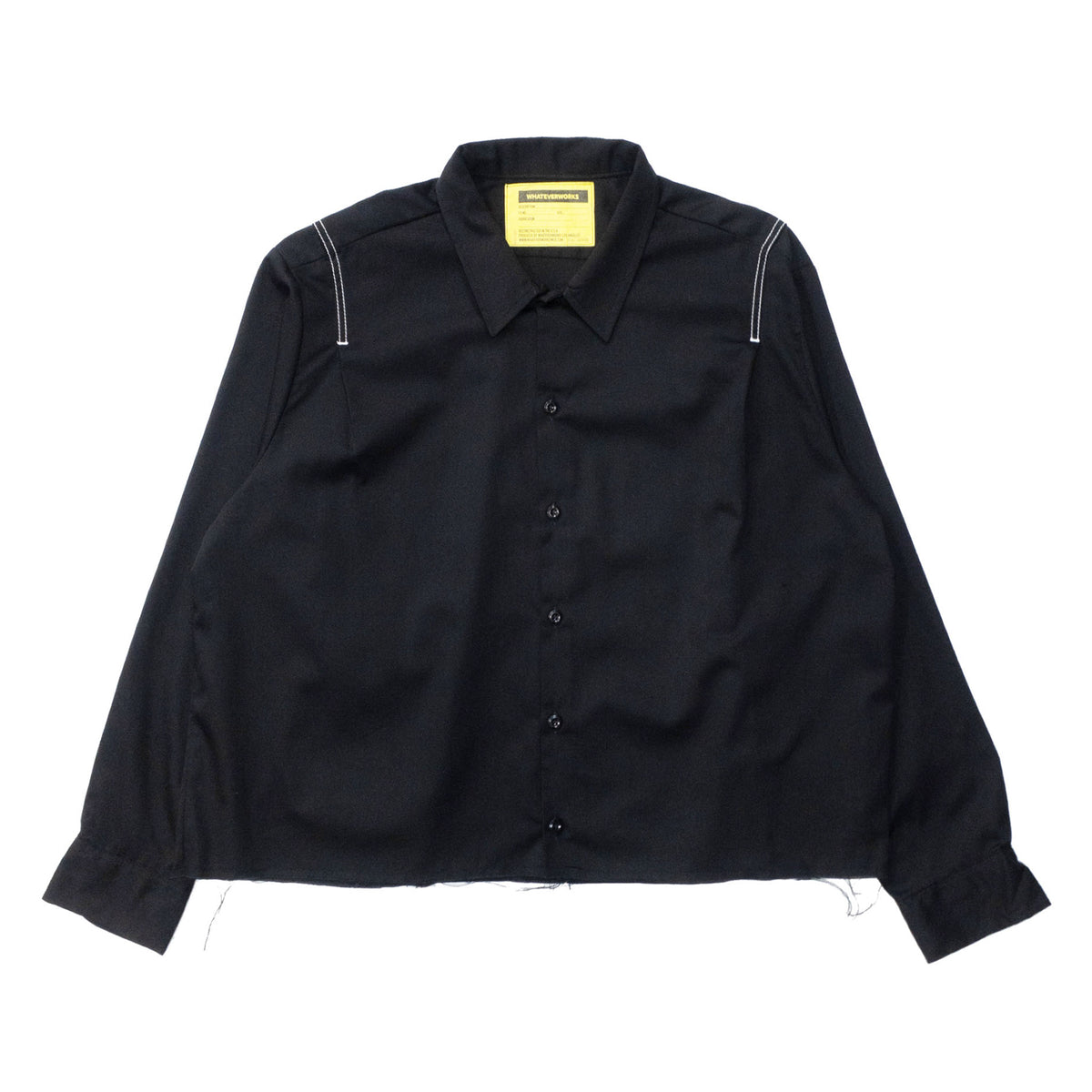 <span style="color: #ff2a00;">Last One</span> WHATEVERWORKS / PLEATED LS SHIRT BLACK