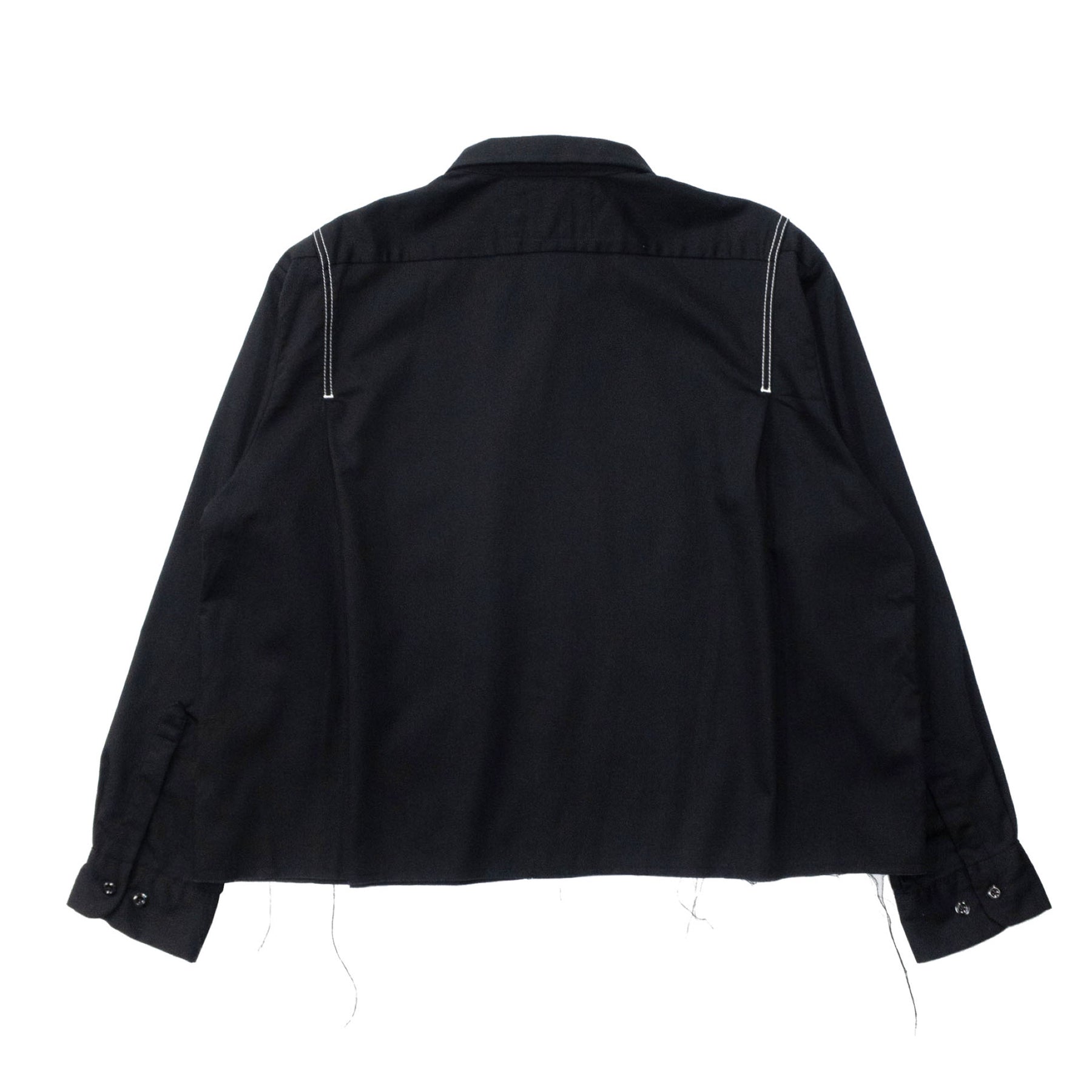 <span style="color: #ff2a00;">Last One</span> WHATEVERWORKS / PLEATED LS SHIRT BLACK